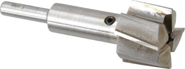 Value Collection - 1" Diam, 1/4" Shank, Diam, 4 Flutes, Straight Shank, Interchangeable Pilot Counterbore - Exact Tooling