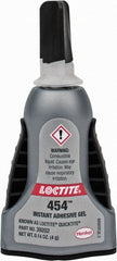 Loctite - 0.14 oz Bottle Clear Instant Adhesive - Series QuickTite, 5 to 30 sec Working Time, 24 hr Full Cure Time, Bonds to Metal & Plastic - Exact Tooling