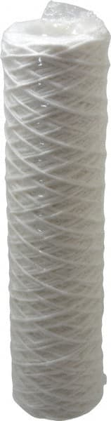 Parker - 2-1/2" OD, 1µ, Polyester String-Wound Cartridge Filter - 10" Long - Exact Tooling