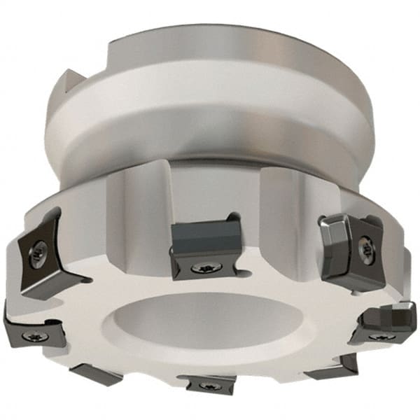 Iscar - 63mm Cut Diam, 22mm Arbor Hole, 3mm Max Depth of Cut, 86° Indexable Chamfer & Angle Face Mill - 8 Inserts, LN.. 1106 Insert, Right Hand Cut, 8 Flutes, Series TangMill - Exact Tooling