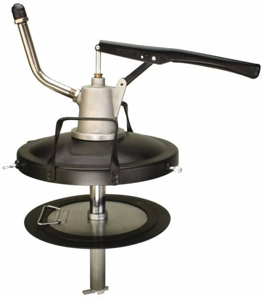 PRO-LUBE - Grease Lubrication 54 Gal/Stroke Flow Aluminum & Steel Lever Hand Pump - For 25 to 50 Lb & 5 Gal Container - Exact Tooling