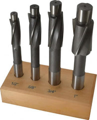 Value Collection - 1/2 to 1" Socket Head Cap Screw Compatible, High Speed Steel, Solid Pilot Counterbore Set - Exact Tooling