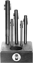 APT - 10 Piece 1/4 to 1/2" Backward Cut Socket Head Cap Screw Blade Type Counterbore Kit - 3/32 to 17/32" Pilot, Straight Shank, High Speed Steel - Exact Tooling