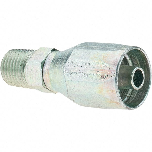 Eaton - 1/4-18 NPT, Reusable Hose Male Fitting - 5/16" Hose ID - Exact Tooling