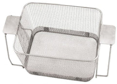 CREST ULTRASONIC - Stainless Steel Parts Washer Basket - 7" High x 273.05mm Wide x 482.6mm Long, Use with Ultrasonic Cleaners - Exact Tooling