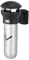 Rubbermaid - 0.6 Gal Stainless Steel Cigarette & Cigar Receptacle - 11-5/8" Wide x 18" High - Exact Tooling