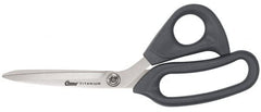 Clauss - 3-1/2" LOC, 9" OAL Titanium Standard Shears - Ambidextrous, Plastic Offset Handle, For General Purpose Use - Exact Tooling