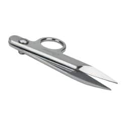 Clauss - 1-1/4" Length of Cut, Straight Pattern Nipper Snip - 4-1/4" OAL, Double Plated Chrome Over Nickel Handle - Exact Tooling