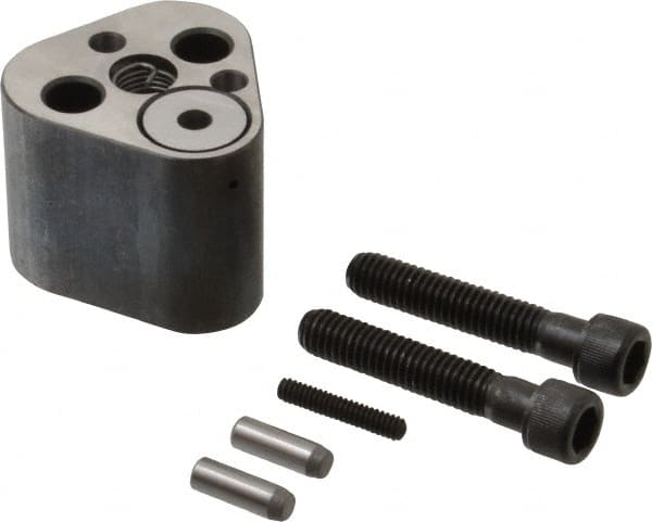 Dayton Lamina - 1/2" Shank Diam, 2" Base Length x 1.97" Base Width x 1-5/8" Base Height, 3/8-16 Thread, Alloy Steel Mold Punch Retainer - 1/4" Dowel Diam, 3/4" Length Between Dowel & Screw, 2" Thread Length, Ball Lock, Heavy Duty (HRT) Series - Exact Tooling