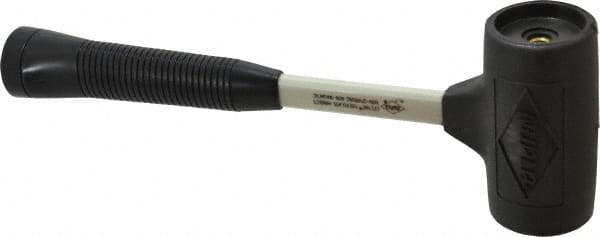 NUPLA - 32 oz Head 2" Face Diam Nonsparking Composite Dead Blow Hammer without Faces - 13" OAL, Fiberglass Handle - Exact Tooling