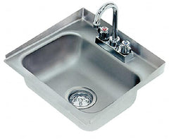 Advance Tabco - 14" Long x 10" Wide Inside, 1 Compartment, Stainless Steel Stainless Steel Drop In Sink - 20 Gauge, 16" Long x 14-1/2" Wide Outside, 5" Deep - Exact Tooling