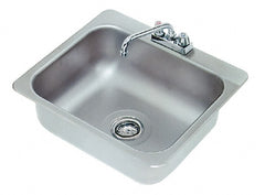 Advance Tabco - 20" Long x 16" Wide Inside, 1 Compartment, Stainless Steel Stainless Steel Drop In Sink - 20 Gauge, 23" Long x 20-1/2" Wide Outside, 8" Deep - Exact Tooling