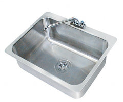 Advance Tabco - 28" Long x 20" Wide Inside, 1 Compartment, Stainless Steel Stainless Steel Drop In Sink - 20 Gauge, 31" Long x 24-1/2" Wide Outside, 12" Deep - Exact Tooling