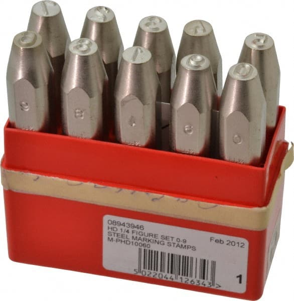 Pryor - 10 Piece, 1/4" Character Steel Stamp Set - Figures, Heavy Duty - Exact Tooling