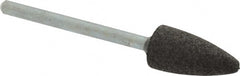 Cratex - 3/8" Max Diam x 3/4" Thick, Shape Code B52, Rubberized Point - Medium Grade, Aluminum Oxide, Mounted - Exact Tooling
