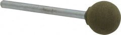 Cratex - 1/2" Max Diam x 1/2" Thick, Shape Code B121, Rubberized Point - Fine Grade, Aluminum Oxide, Mounted - Exact Tooling