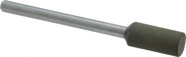 Cratex - 1/4" Max Diam x 1/2" Thick, Shape Code W163, Rubberized Point - Fine Grade, Aluminum Oxide, Mounted - Exact Tooling