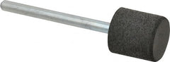 Cratex - 1/2" Max Diam x 1/2" Thick, Shape Code W185, Rubberized Point - Medium Grade, Aluminum Oxide, Mounted - Exact Tooling