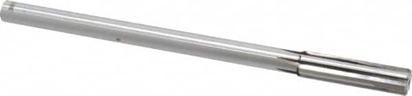 Made in USA - 0.511" Carbide-Tipped 6 Flute Chucking Reamer - Straight Flute, 7/16" Straight Shank, 2" Flute Length, 8" OAL - Exact Tooling