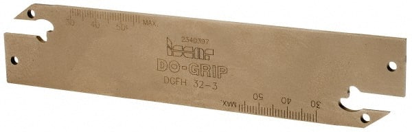 Iscar - 1.2598" Blade Height, 0.0945" Blade Width, 5.9055" OAL, Neutral Cut, Double End Indexable Cut-Off Blade - DGFH Blade - Exact Tooling