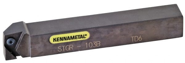 Kennametal - STGC, Left Hand Cut, 20mm Shank Height x 20mm Shank Width, Neutral Rake Indexable Turning Toolholder - 125mm OAL, TC..16T3.. Insert Compatibility, Series Screw-On - Exact Tooling