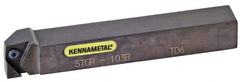 Kennametal - STGC, Right Hand Cut, 12mm Shank Height x 12mm Shank Width, Neutral Rake Indexable Turning Toolholder - 160mm OAL, TC..1102.. Insert Compatibility, Series Screw-On - Exact Tooling