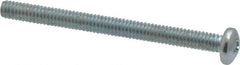 Value Collection - #8-32 UNC, 2" Length Under Head Phillips Drive Machine Screw - Pan Head, Grade 2 Steel, Zinc-Plated Finish, Without Washer - Exact Tooling