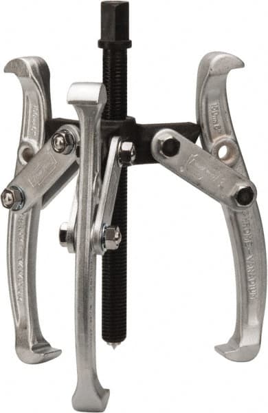 Value Collection - 2-1/2" to 6" Spread, 7-1/2 Ton Capacity, Gear Puller - 120mm Reach, For Bearings, Gears & Pulleys - Exact Tooling