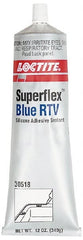 Loctite - 12 oz Tube Blue RTV Silicone Gasket Sealant - 500°F Max Operating Temp, 30 min Tack Free Dry Time, 24 hr Full Cure Time, Series 234 - Exact Tooling