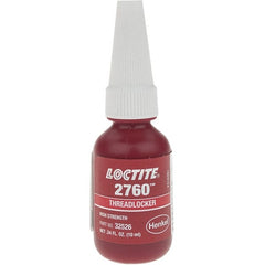 Loctite - 10 mL Bottle, Red, High Strength Liquid Threadlocker - Series 2760, 24 hr Full Cure Time - Exact Tooling