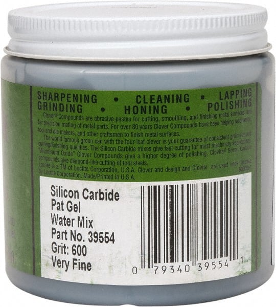 Loctite - 1 Lb Water Soluble Compound - Compound Grade Super Fine, 600 Grit, Black & Gray, Use on General Purpose - Exact Tooling