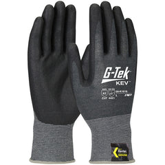 09-K1618/XL Gloves w/Kevlar Brand - G-Tek KEV - Kevlar Engineered Yarn - Gray 18 Gauge - Nitrile Foam - ANSI A2 - Exact Tooling