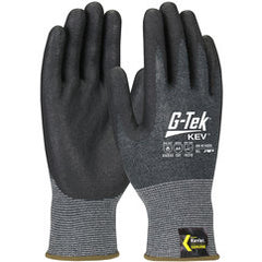 09-K1630/XL Gloves w/Kevlar Brand - G-Tek KEV - Kevlar Engineered Yarn - Gray 13 Gauge - Nitrile Foam - ANSI A4 - Exact Tooling