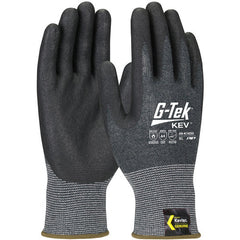 09-K1630/S Gloves w/Kevlar Brand - G-Tek KEV - Kevlar Engineered Yarn - Gray 13 Gauge - Nitrile Foam - ANSI A4 - Exact Tooling
