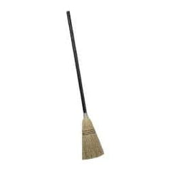 Rubbermaid - 38" OAL Corn Bristle Broom - 36" Long Wood Handle, 8" Bristle Length, 8" Wide - Exact Tooling