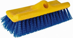 Rubbermaid - 2" Bristle Length, Polypropylene Scrub Brush - 10" OAL, Blue, Plastic Block - Exact Tooling