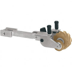Dynabrade - 1" Wide Contact Arm - 30" Belt Length x 1" Belt Width, Serrated, Urethane, 90" Contact Wheel Diam - Exact Tooling