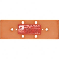 Dynabrade - 8 x 2-3/4" Rectangular Adhesive/PSA Backing Pad - Dynaline Compatible, Screw Attachment, Vacuum Pad, 3/8" Thick, Medium Density - Exact Tooling