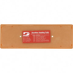 Dynabrade - 8 x 2-3/4" Rectangular Hook Face Backing Pad - Screw Attachment, Vacuum Pad, 3/8" Thick, Medium Density, Short Nap - Exact Tooling