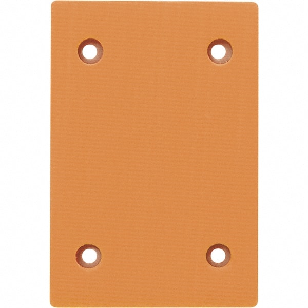 Dynabrade - 4-5/16 x 4" Rectangular Adhesive/PSA Backing Pad - Dynabug Model T Compatible, Clip Attachment, Nonvacuum Pad, 1/4" Thick, Medium Density - Exact Tooling