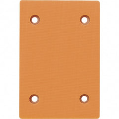 Dynabrade - 4-1/4 x 3" Rectangular Hook Face Backing Pad - Dynabug II Compatible, Screw Attachment, Nonvacuum Pad, 3/8" Thick, Medium Density, Long Nap - Exact Tooling