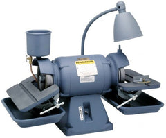 Baldor - 6" Wheel Diam x 1" Wheel Width, 1/2 hp Grinder - 1-1/4" Arbor Hole Diam, 1 Phase, 3,600 Max RPM, 115 Volts - Exact Tooling