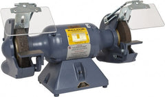 Baldor - 7" Wheel Diam x 1" Wheel Width, 1/2 hp Grinder - 5/8" Arbor Hole Diam, 1 Phase, 3,600 Max RPM, 115/230 Volts - Exact Tooling
