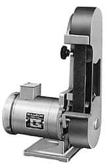 Baldor - 48 Inch Long x 2 Inch Wide Belt Grinder - 1.5 hp, 115/230 Volts, 3600 RPM Disc Speed, Vertical Belt, 6,000, 6300 Ft. per Min Belt Speed - Exact Tooling