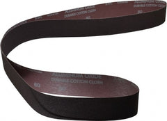 Norton - 2" Wide x 72" OAL, 80 Grit, Aluminum Oxide Abrasive Belt - Aluminum Oxide, Medium, Coated, X Weighted Cloth Backing, Series R228 - Exact Tooling