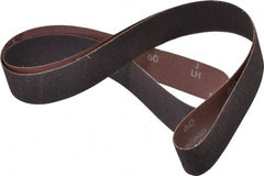 Norton - 1-1/2" Wide x 60" OAL, 60 Grit, Aluminum Oxide Abrasive Belt - Aluminum Oxide, Medium, Coated, X Weighted Cloth Backing, Series R228 - Exact Tooling