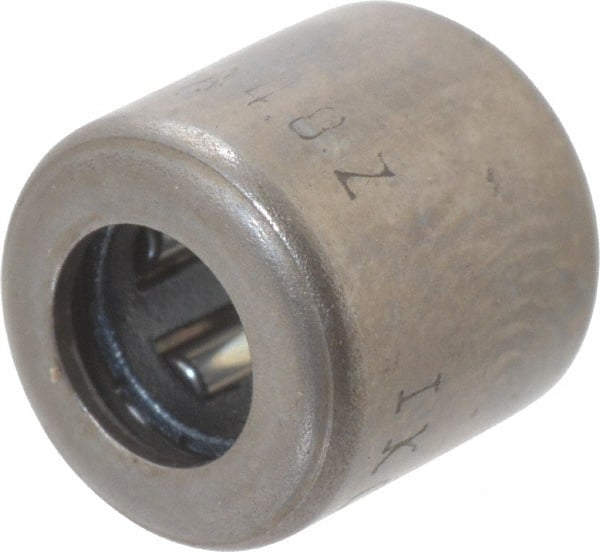 IKO - 0.157" Bore Diam, 400 Lb. Dynamic Capacity, 4 x 8 x 8mm, Caged, Open End, Shell Needle Roller Bearing - 0.315" Outside Diam, 0.315" Wide - Exact Tooling