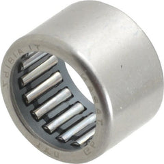 IKO - 0.709" Bore Diam, 2,600 Lb. Dynamic Capacity, 18 x 24 x 16mm, Caged, Open End, Shell Needle Roller Bearing - 0.945" Outside Diam, 0.63" Wide - Exact Tooling