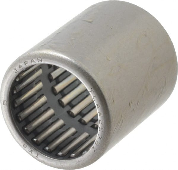 IKO - 0.984" Bore Diam, 7,600 Lb. Dynamic Capacity, 25 x 32 x 38mm, Caged, Open End, Shell Needle Roller Bearing - 1.26" Outside Diam, 1-1/2" Wide - Exact Tooling