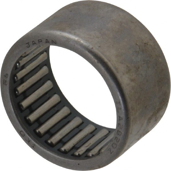 IKO - 1.102" Bore Diam, 4,700 Lb. Dynamic Capacity, 28 x 35 x 20mm, Caged, Open End, Shell Needle Roller Bearing - 1.378" Outside Diam, 0.787" Wide - Exact Tooling